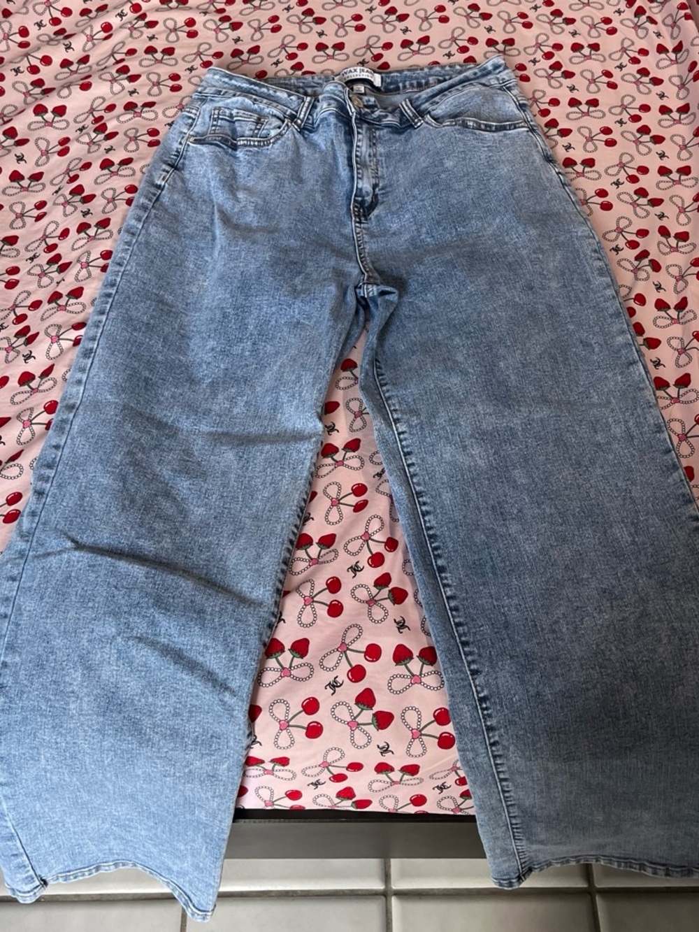 Wax Jean Light Blue Straight Leg Women's Jeans